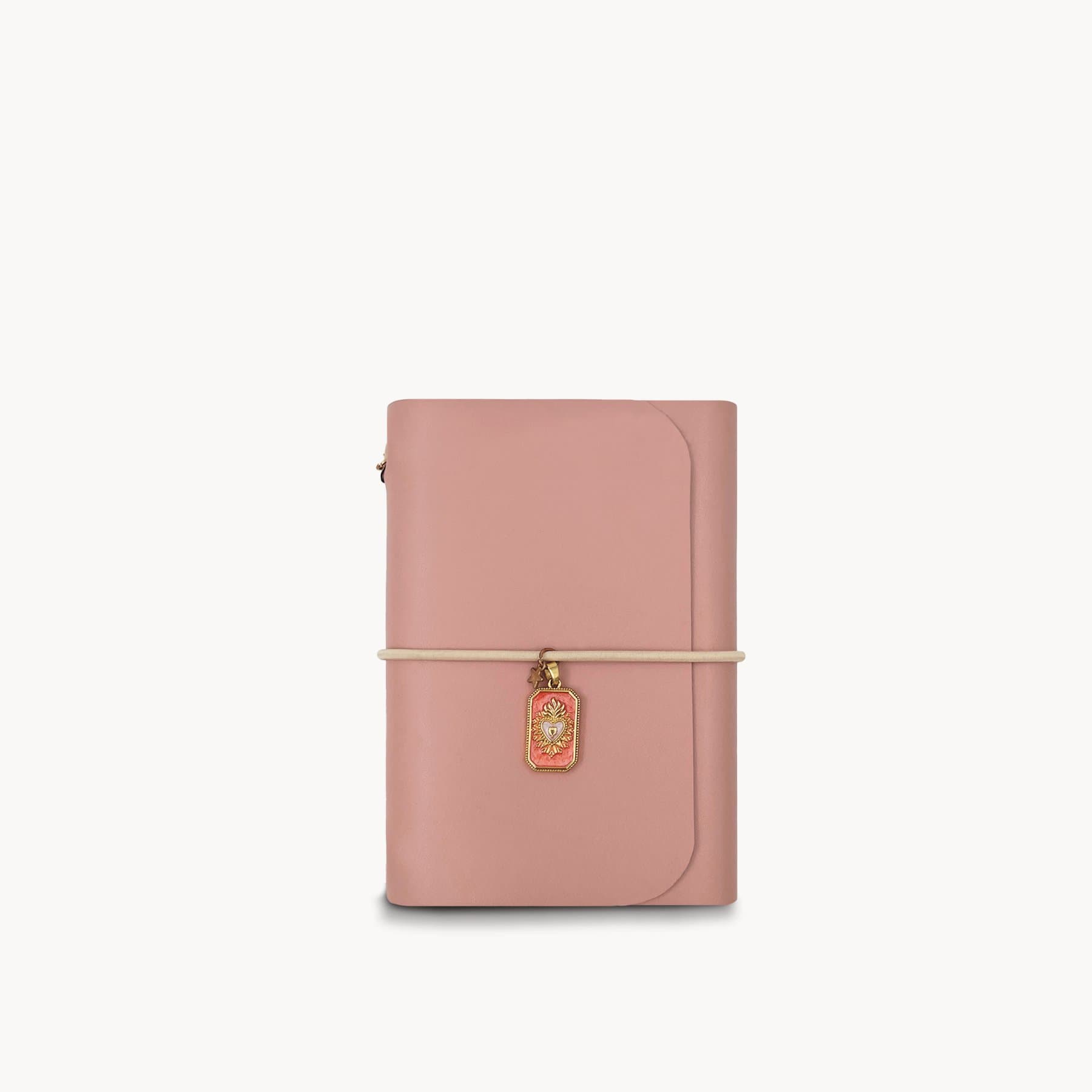 AMI journal in pink leather with charm